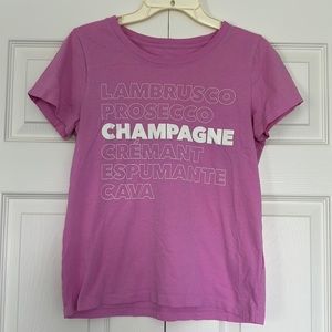 J. Crew graphic champagne tee